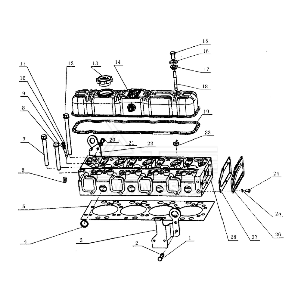 Головка цилиндров Yangdong Y4100D/Y4102D