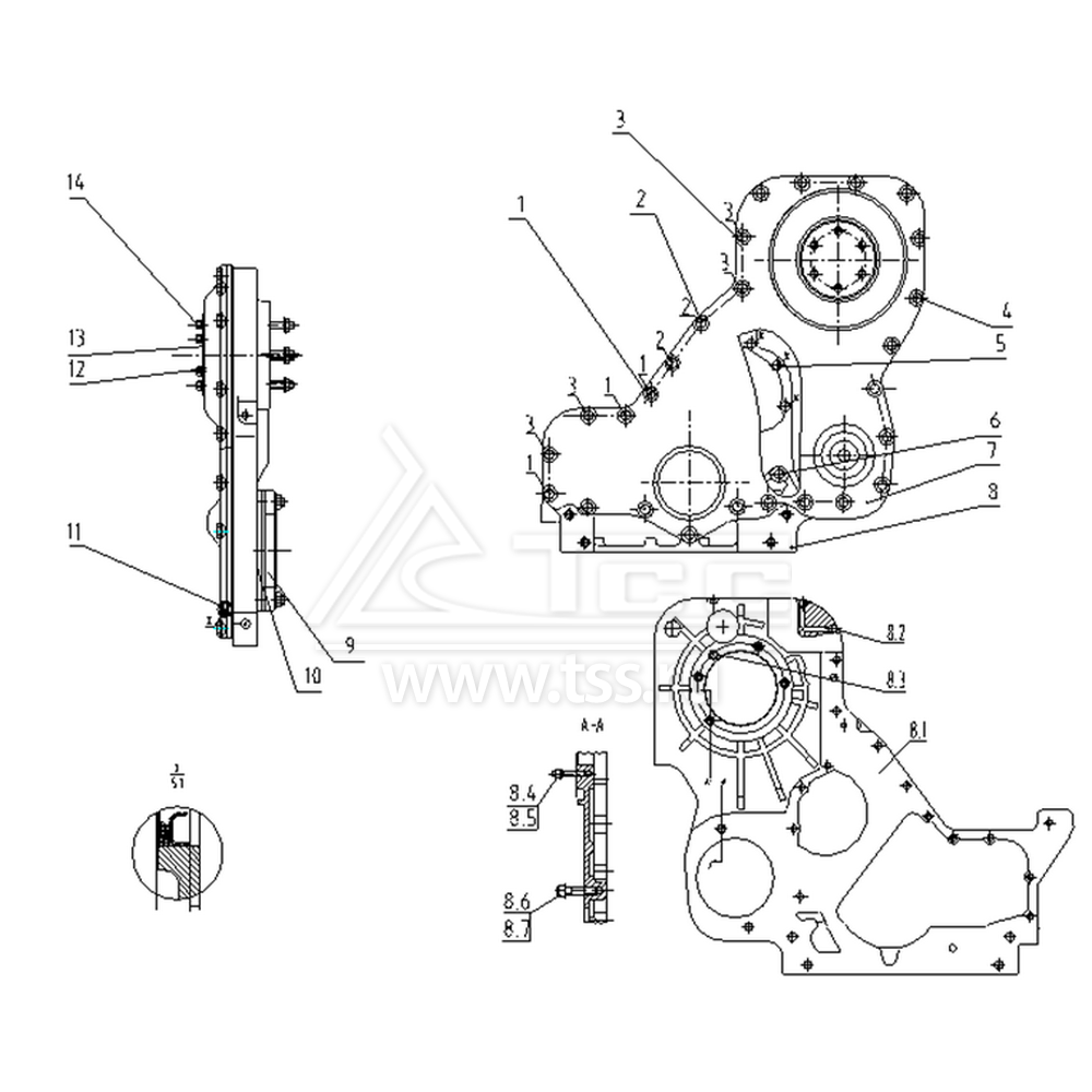 Корпус шестерен SDEC SC9D340D2