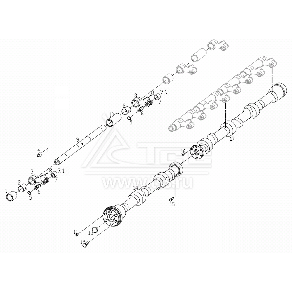 Механизм толкателей клапанов SDEC SC33W990D2