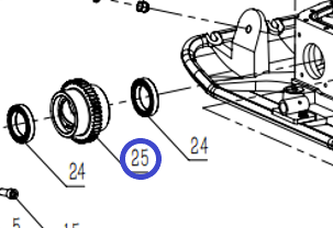 Шестерня ведомая TSS-CP-220/Spiral gear, CNP330Y-1-C25 (3130102002)