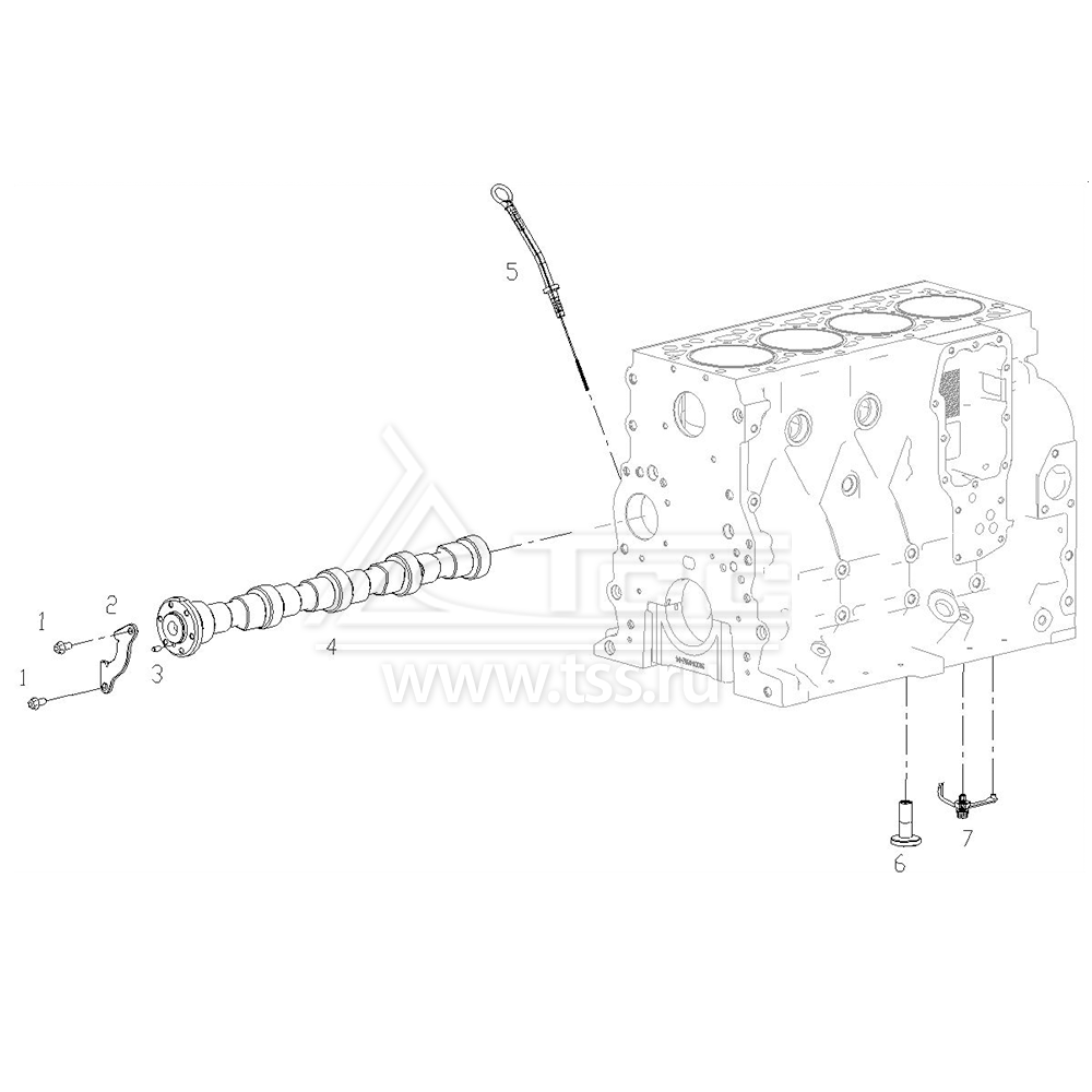 Распределительный вал TSS Diesel TDS105-4LTE