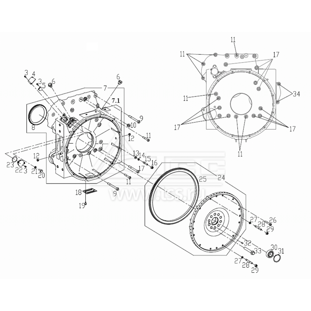 Маховик TSS Diesel TDS307-6LTЕ