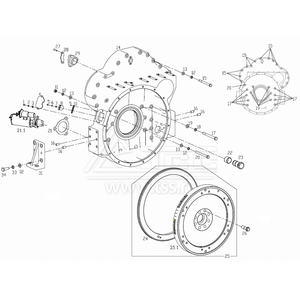 Маховик TSS Diesel TDS660-6LTE