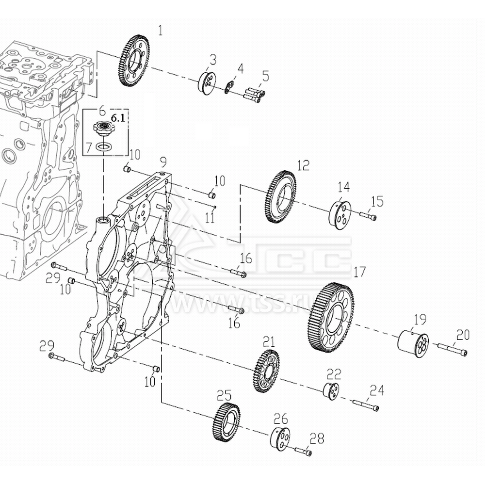 Газораспределительные шестерни SDEC SC12E460D2