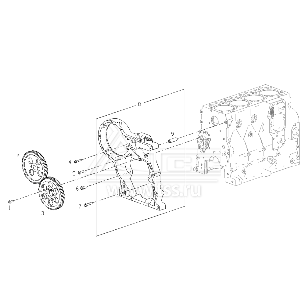 Шестерни газораспределения SDEC SC4H160D2