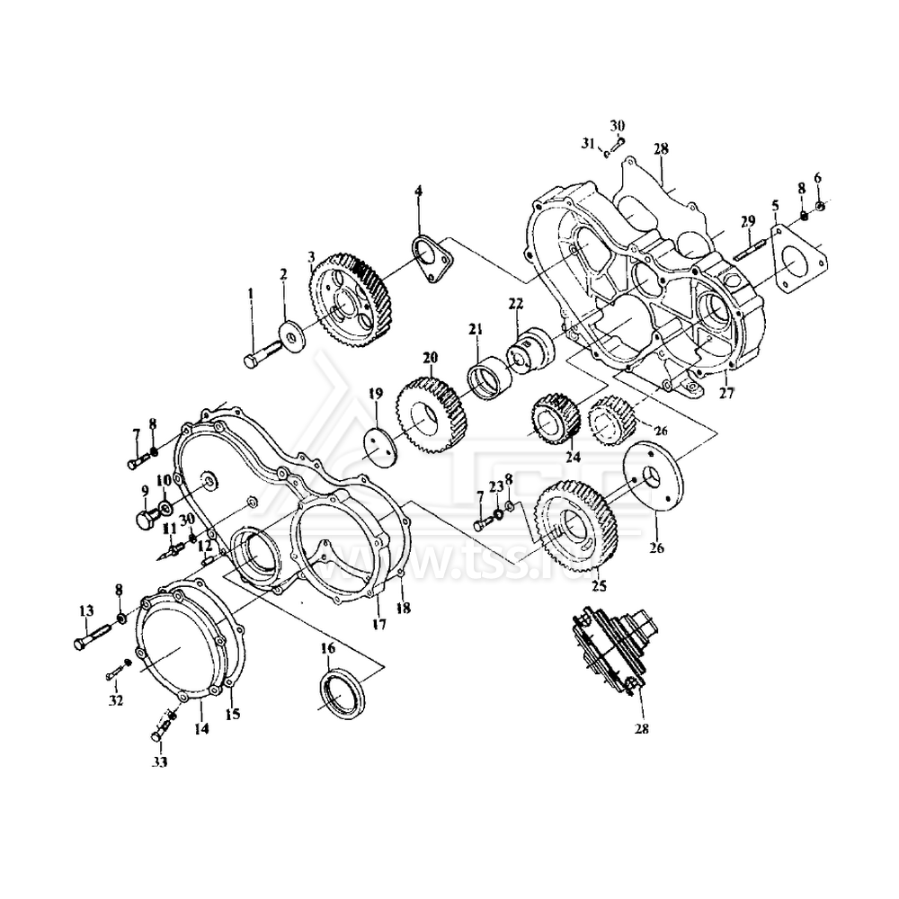 Корпус шестерен TSS Diesel TDY 15 4L