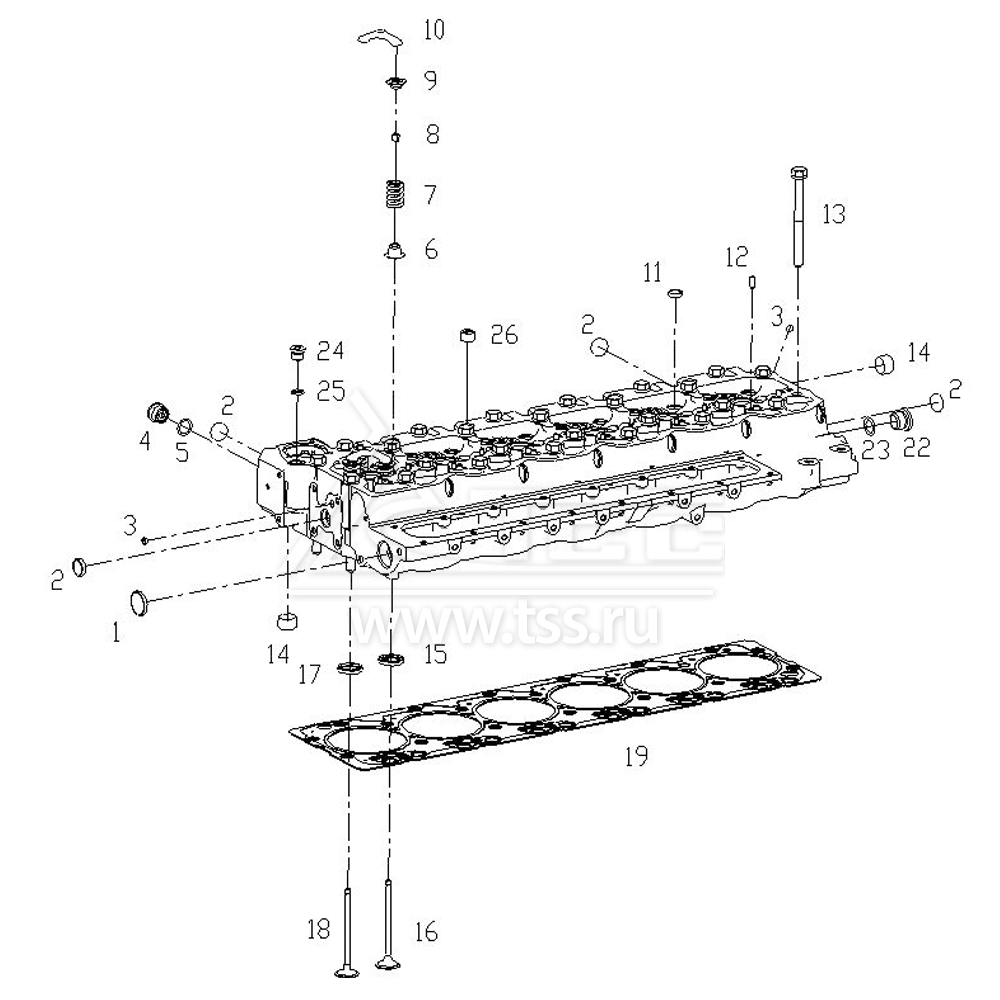 Головка цилиндров TSS Diesel TDS168-6LTE