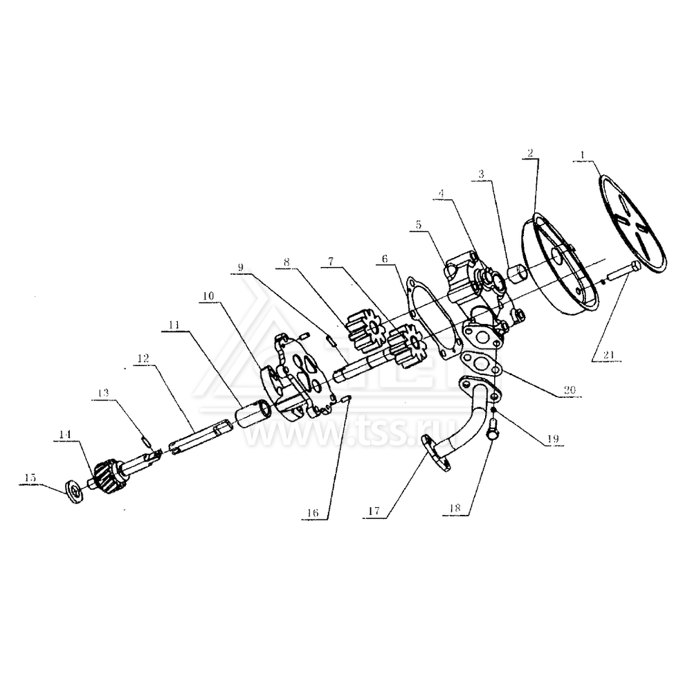 Масляный насос TSS Diesel TDY 25 4L; TDY 30 4L