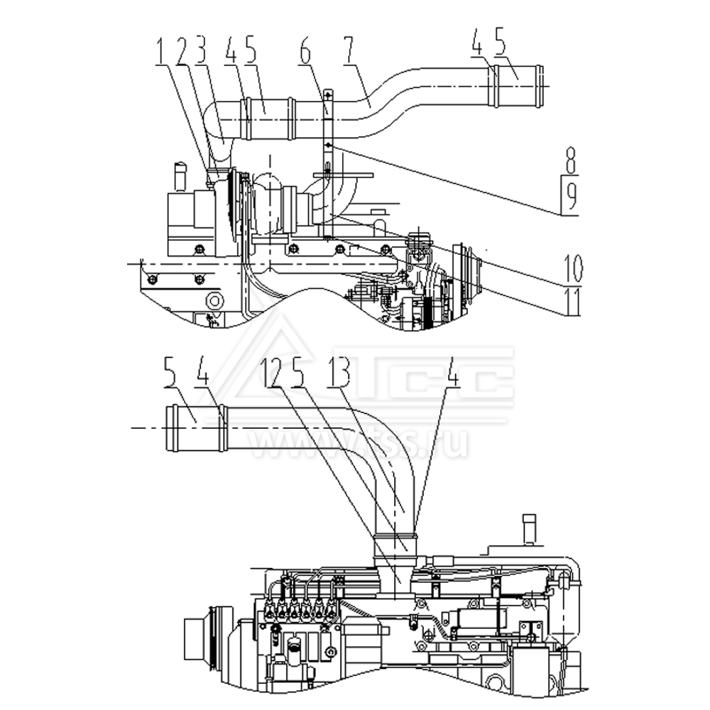 Патрубки подачи воздуха TSS Diesel TDS185-6LTЕ