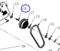 Шпонка муфты TSS-CP-240D/Key 6.35x50, №16 (206.3550C)