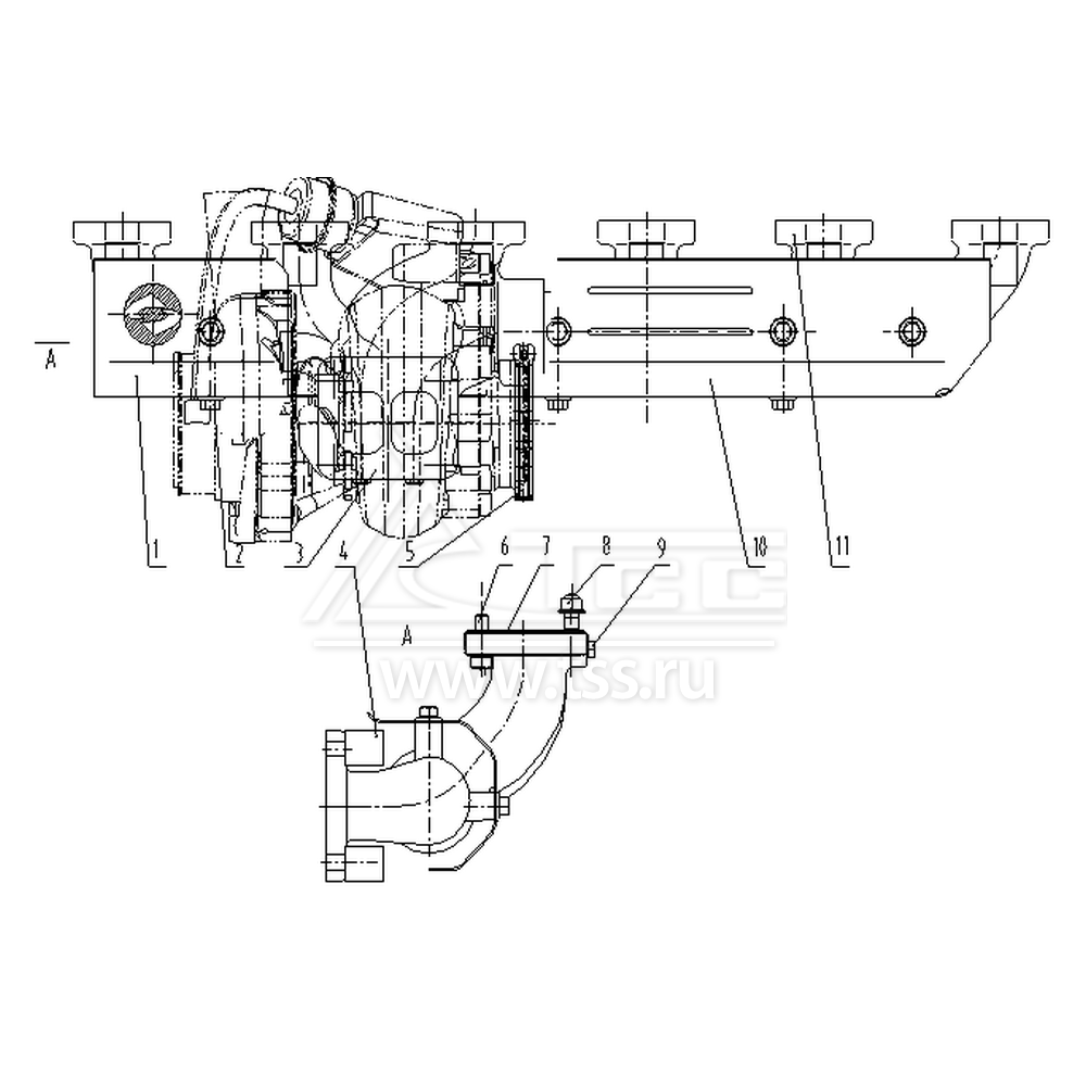 Выпускной коллектор SDEC SC9D340D2