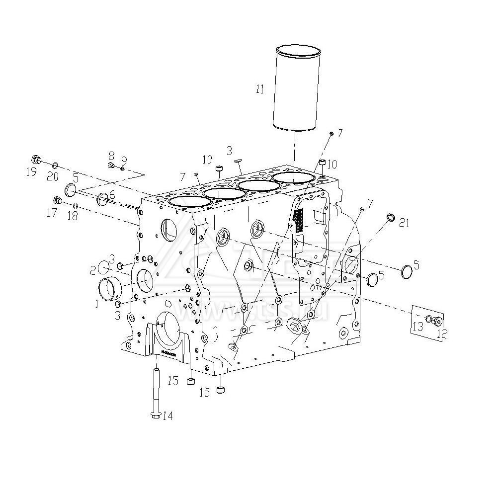 Блок цилиндров TSS Diesel TDS120-4LTE