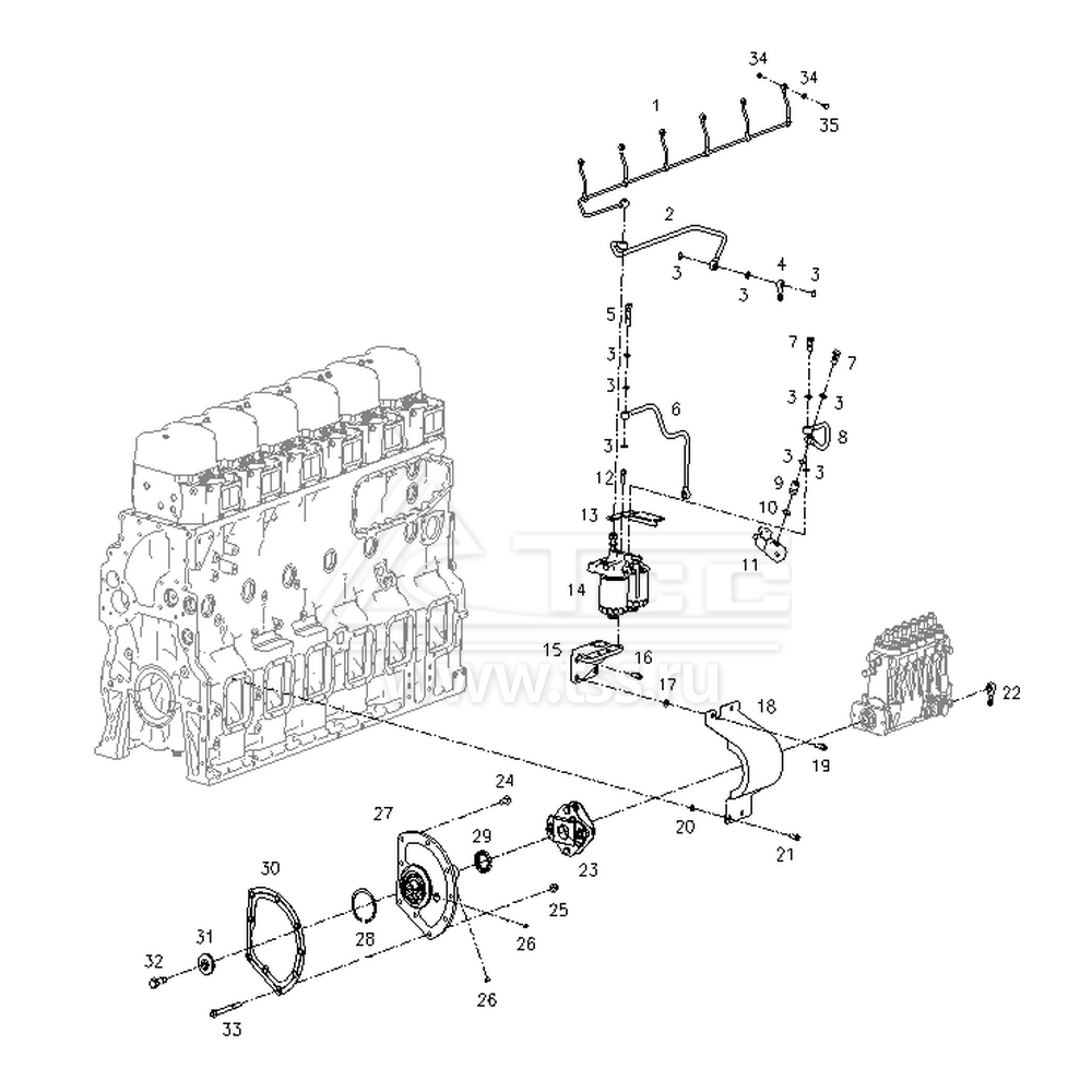 Топливная система низкого давления TSS Diesel TDS782-6TE