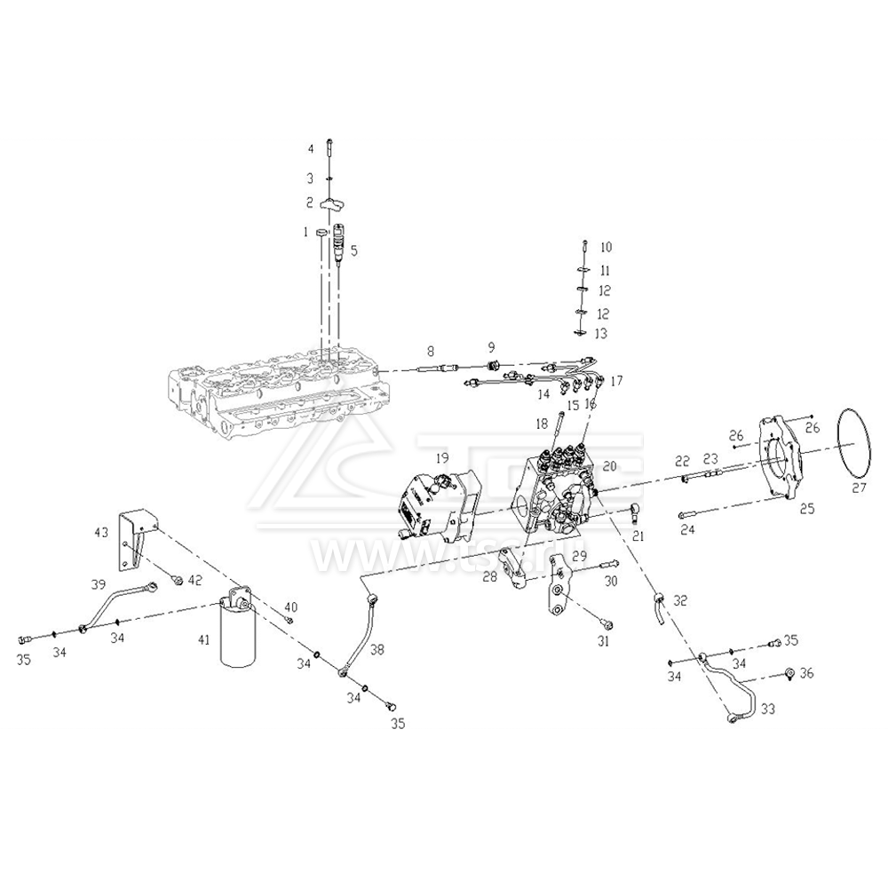 Топливная система TSS Diesel TDS155-6LTE