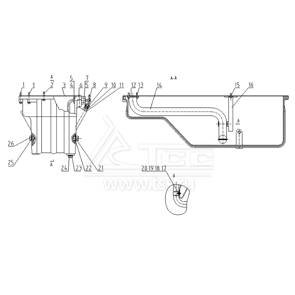Масляный поддон TSS Diesel TDS228-6LTЕ