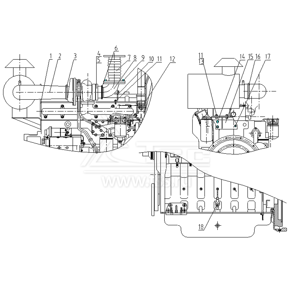 Прочие детали двигателя TSS Diesel TDS185-6LTЕ