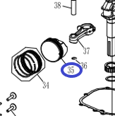 Поршень двигателя KV180A/Piston KV180A, №35 (1202000590)