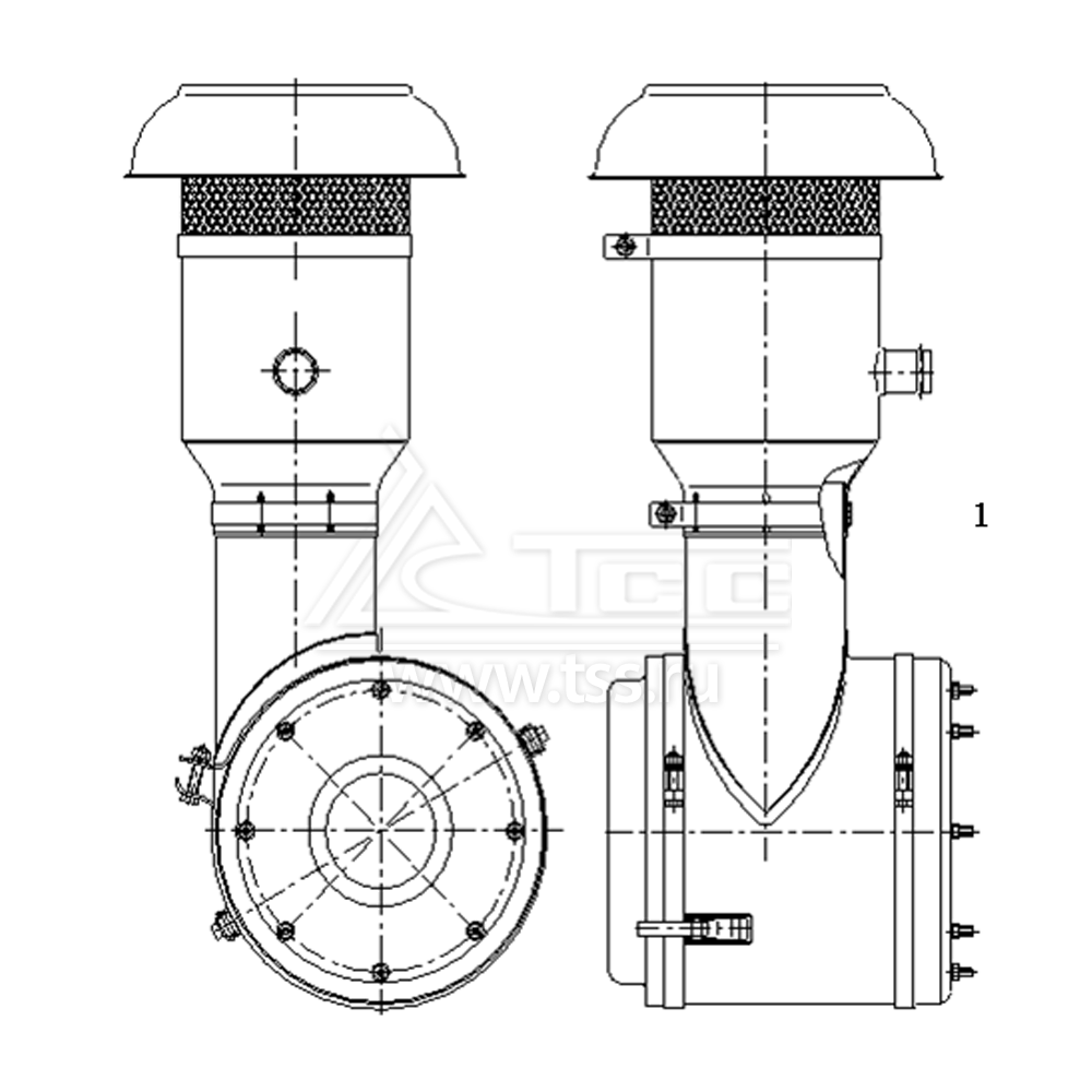 Воздушный фильтр TSS Diesel TDS185-6LTЕ