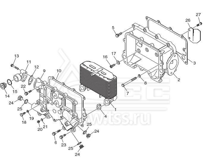 Масляный теплообменник DP158LC и DP158LD