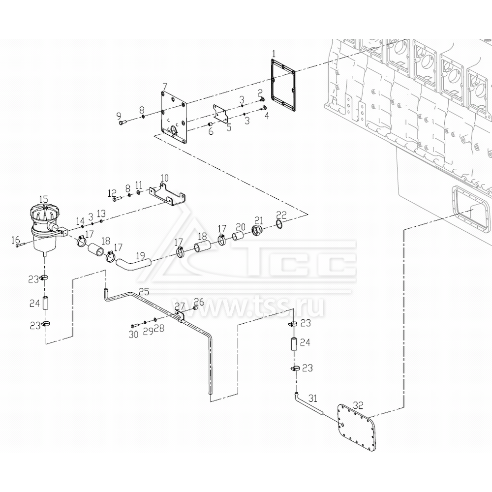 Система вентиляции картера TSS Diesel TDS660-6LTE