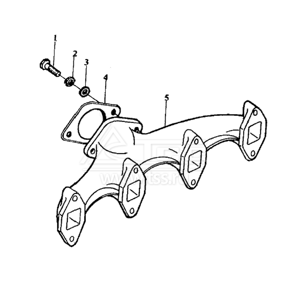 Выпускной коллектор TSS Diesel TDY 15 4L