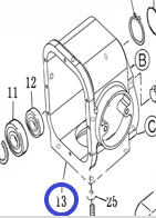 Корпус редуктора TSS RM80H,L/Crank case, (80K-B13)