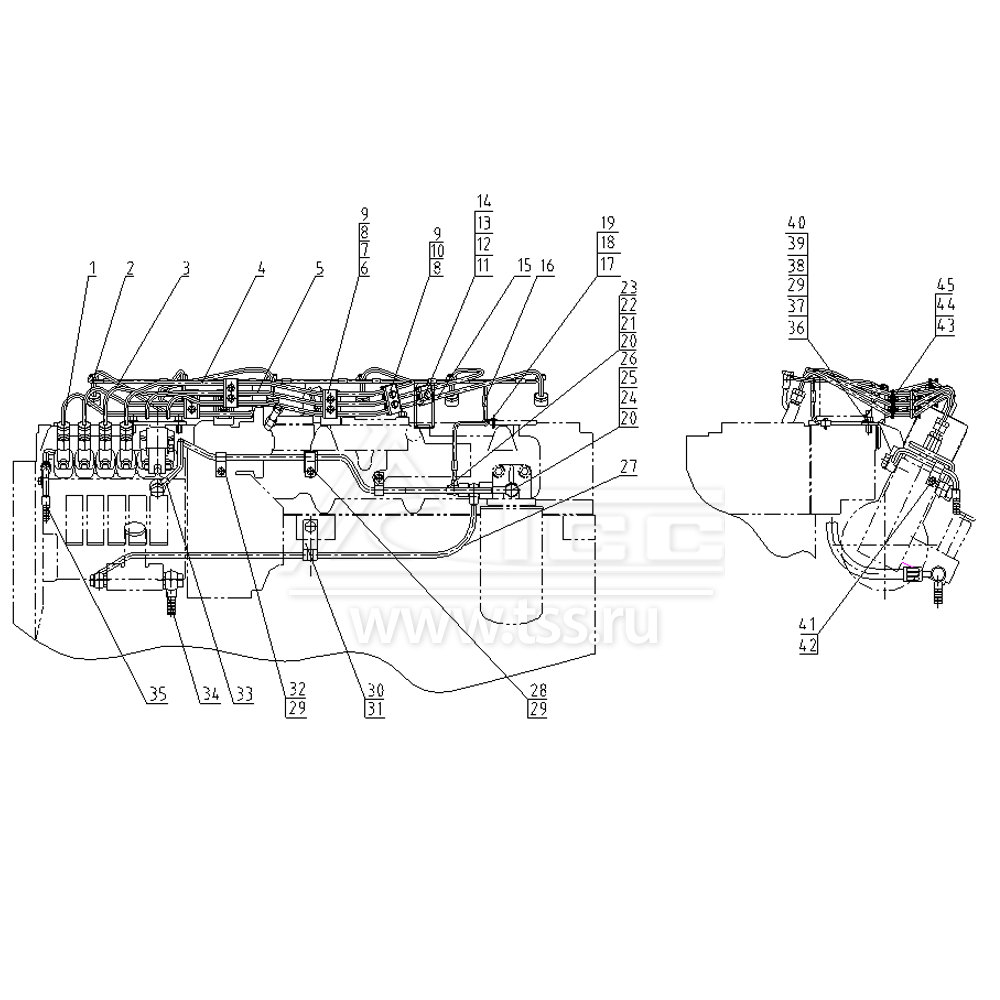 Топливная система SDEC SC9D280D2