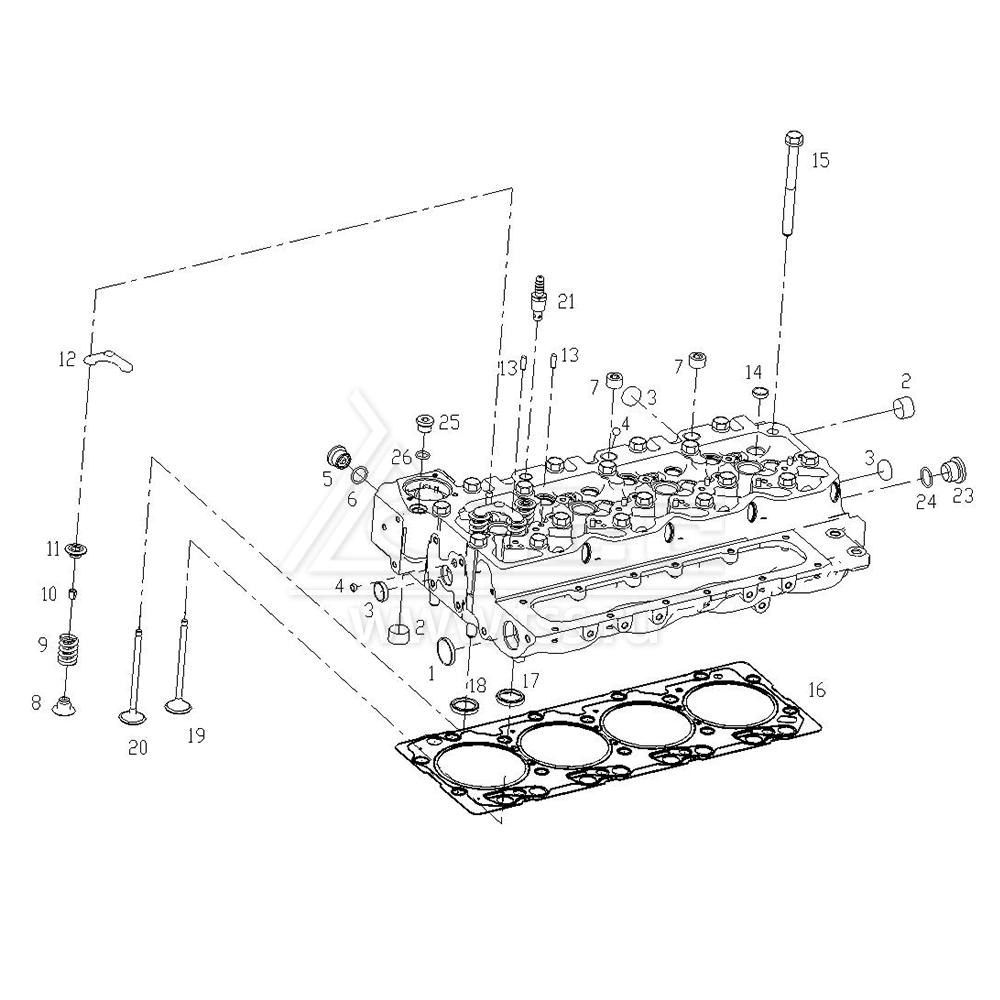 Головка цилиндров SDEC SC7H230D2