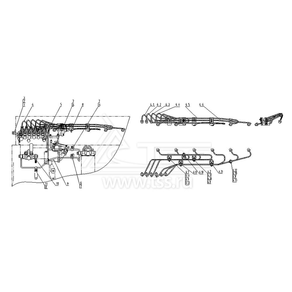 Трубки топливной системы SDEC SC9D340D2