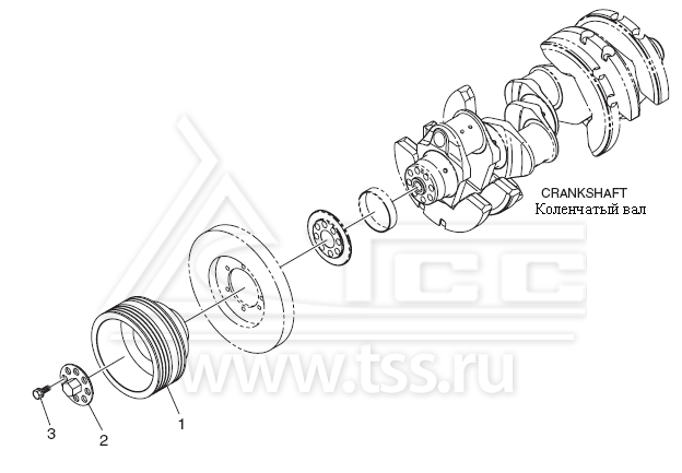 Шкив коленчатого вала DP158LC и DP158LD