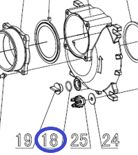 Кольцо уплотнительное пробки помпы TSS PGST80/O-ring seal PGST80, №18 (70010-03432-00)
