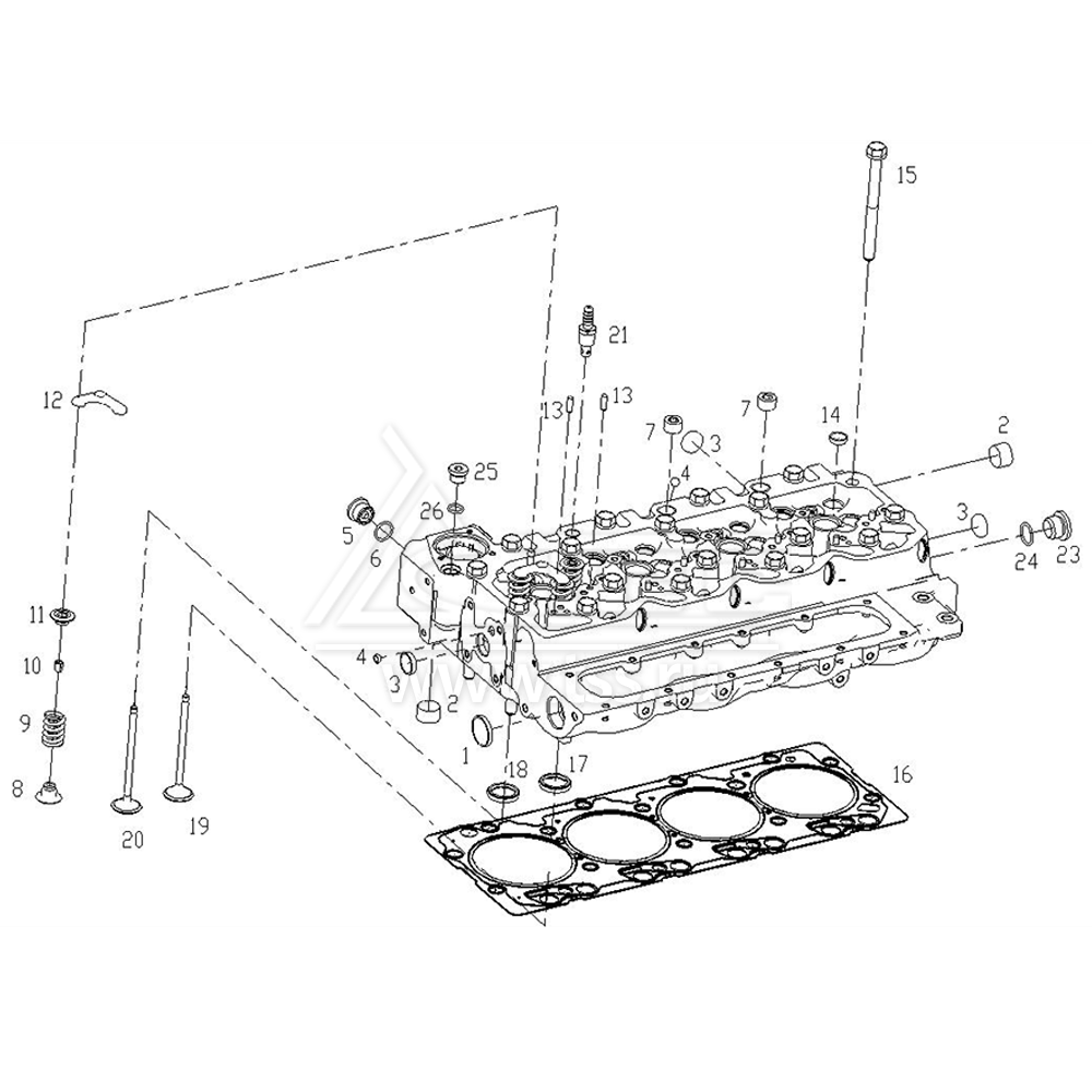 Головка цилиндров TSS Diesel TDS120-4LTE