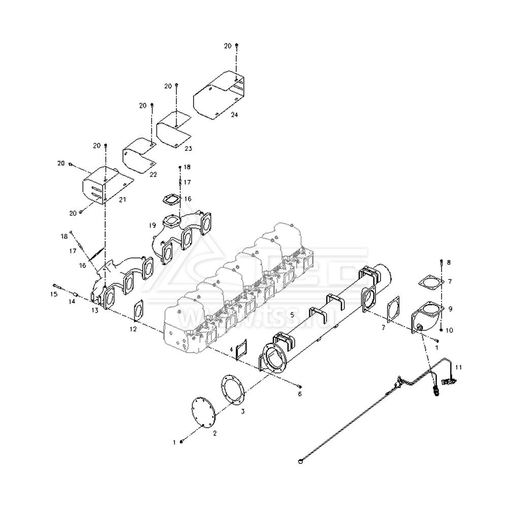 Впускной и выпускной коллекторы SDEC SC33W1150D2