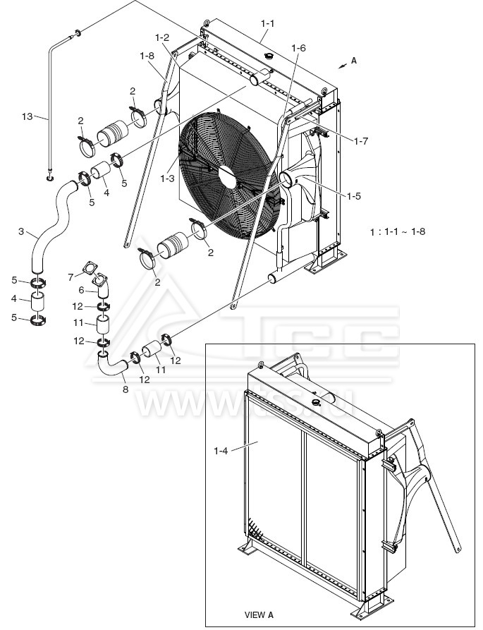 Радиатор (опция) DP158LC и DP158LD