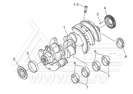 Коленчатый вал DP158LC и DP158LD