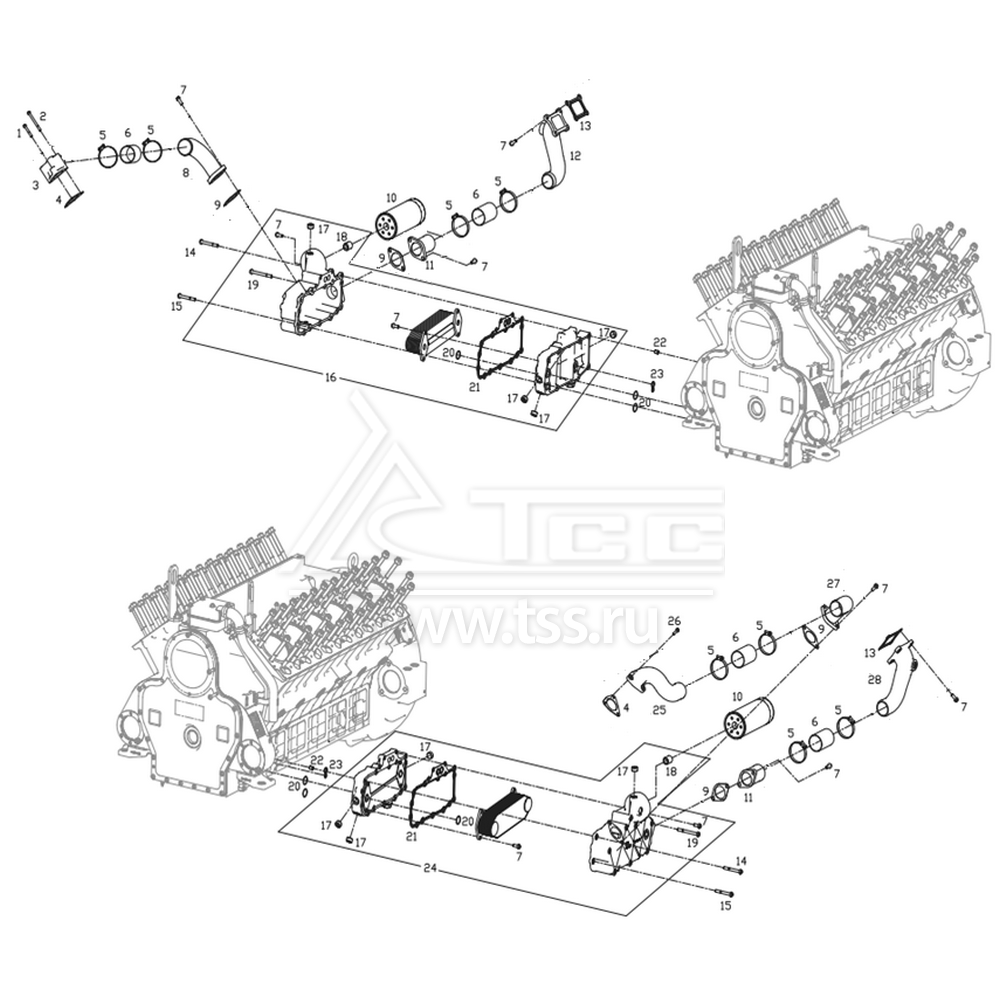 Масляные теплообменники SDEC SC27G755D2