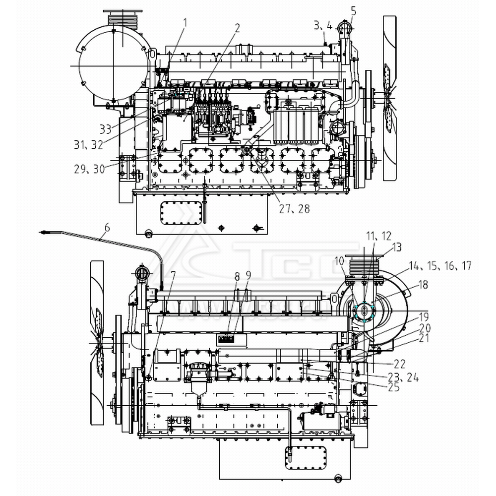 Аксессуары двигателя TSS Diesel TDS660-6LTE