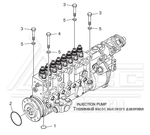 Крепление топливного насоса высокого давления Doosan DP158LC и DP158LD