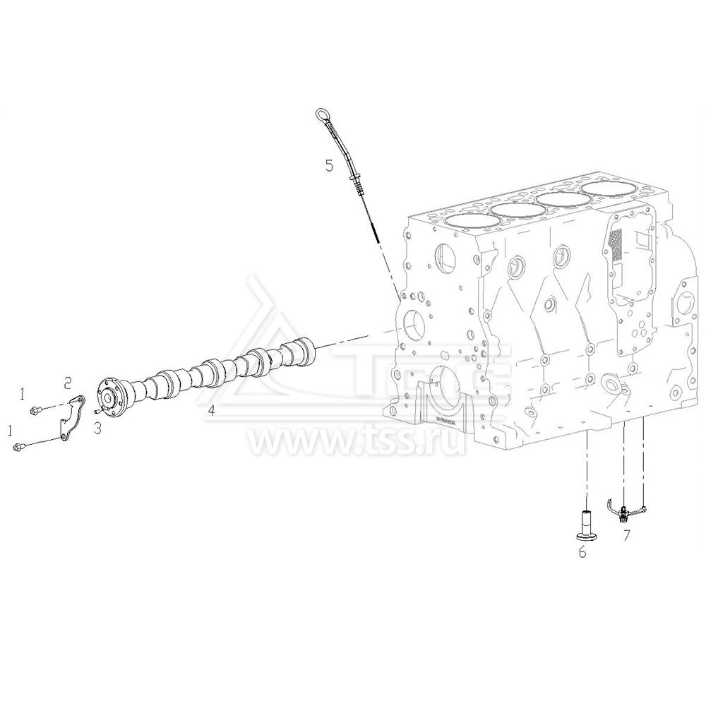 Распределительный вал TSS Diesel TDS120-4LTE