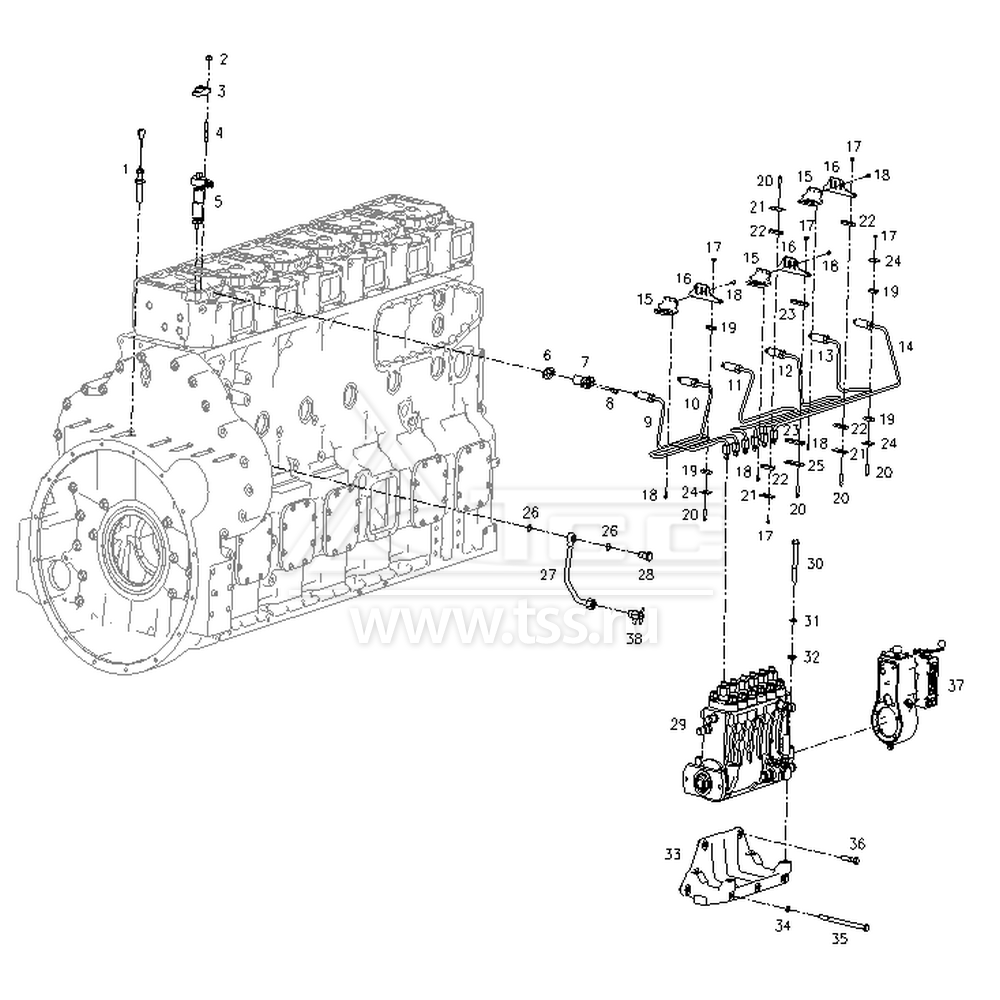 Топливная система высокого давления TSS Diesel TDS782-6TE