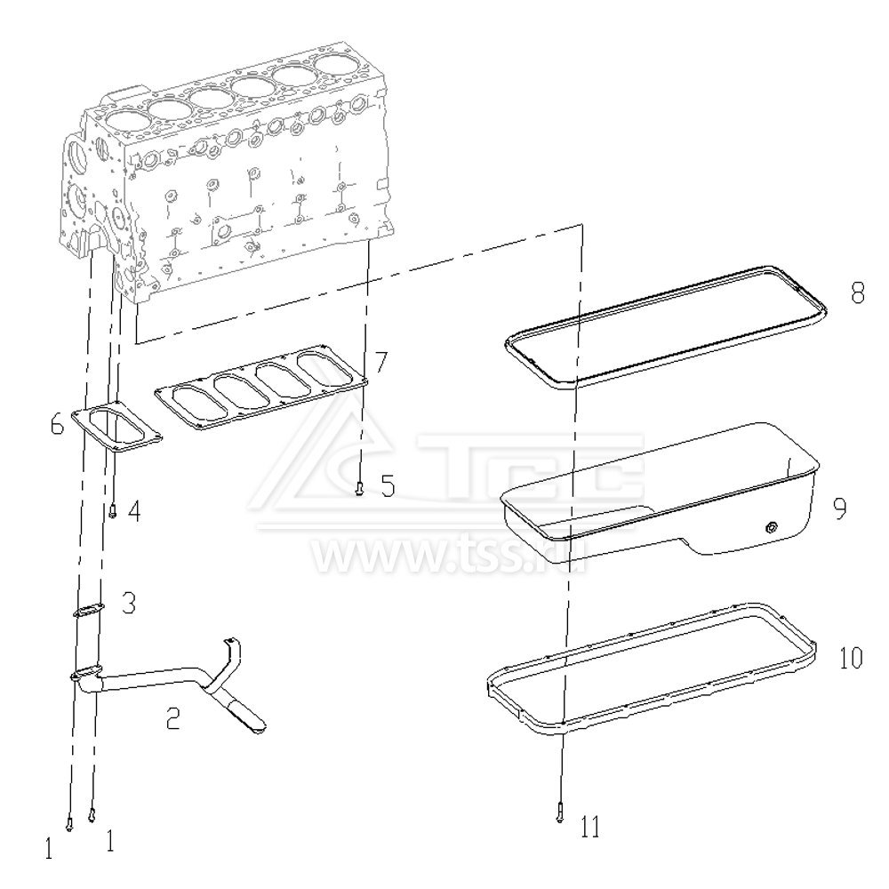 Масляный поддон TSS Diesel TDS168-6LTE