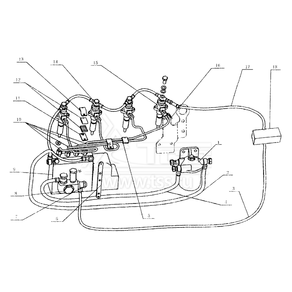 Топливная система TSS Diesel TDY 25 4L; TDY 30 4L