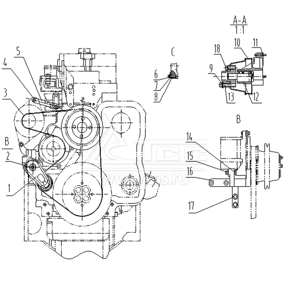 Приводной ремень TSS Diesel TDS228-6LTЕ