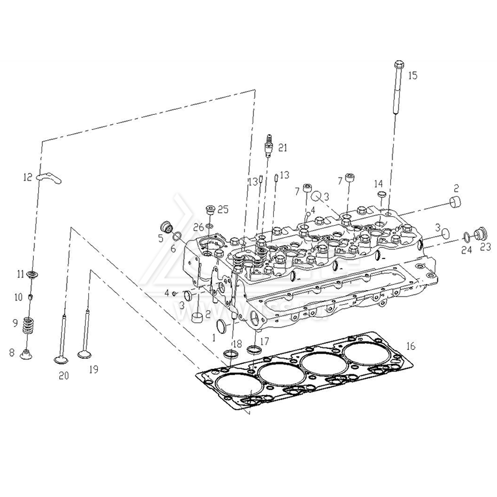 Головка цилиндров SDEC SC4H160D2