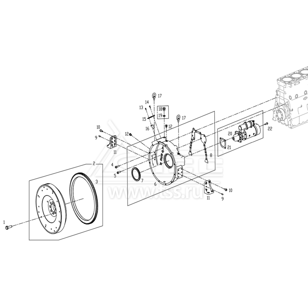 Маховик TSS Diesel TDS281-6LTE