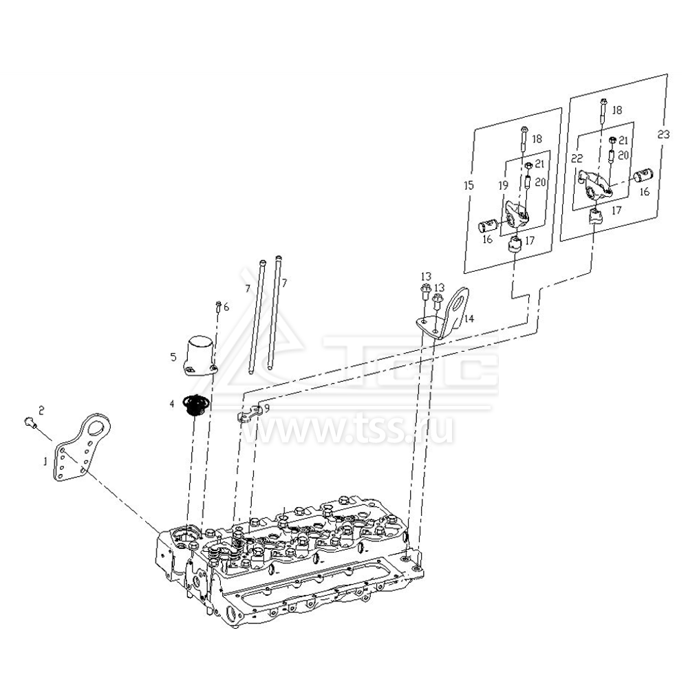 Клапанный механизм TSS Diesel TDS120-4LTE