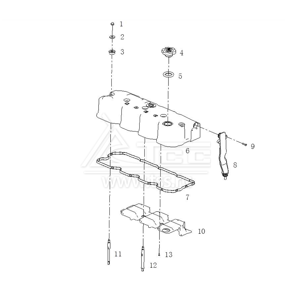 Крышка головки цилиндров TSS Diesel TDS155-6LTE