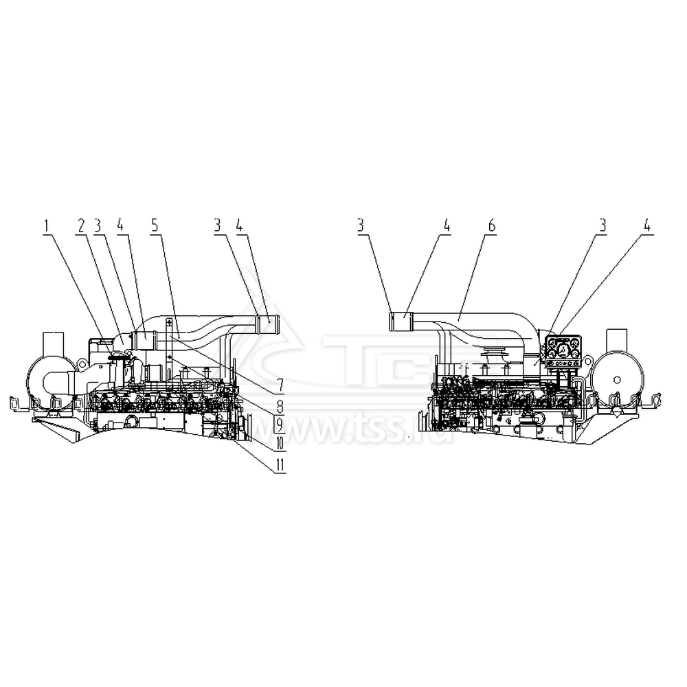 Патрубки подачи воздуха TSS Diesel TDS228-6LTЕ