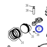 Шатун двигателя KV180A/Connecting rod KV180A, №37 (1202000320)
