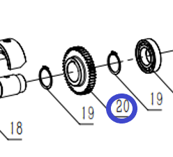 Шестерня ведущая TSS-CP-220/Gear, CNP330Y-1-C20 (3130102001)